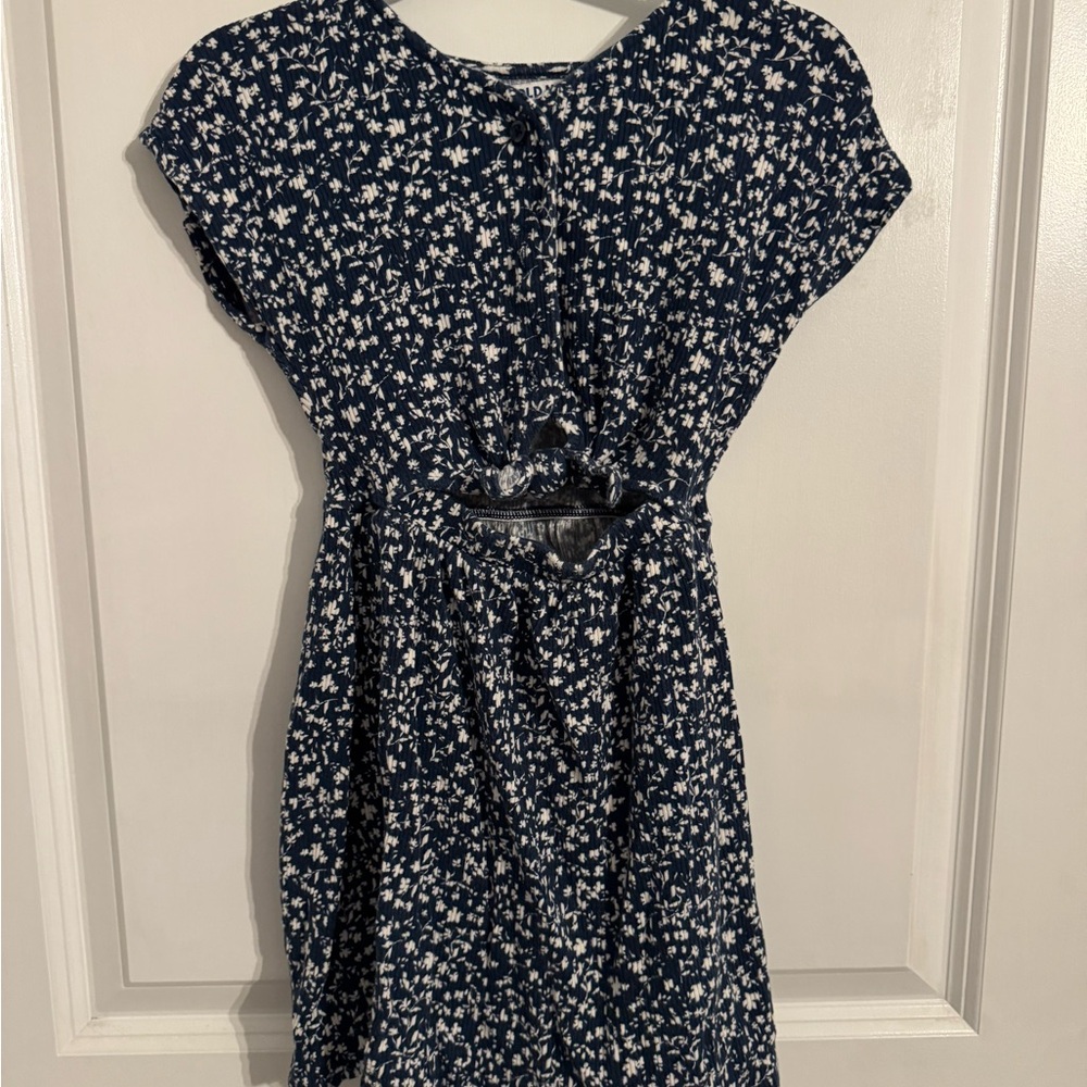 Old Navy Navy Blue Floral Kids Dress